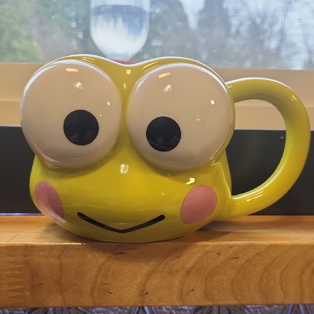 Sanrio Yellow Frog Mug with Pink Cheeks